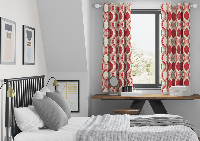 Kasian, Red - Made to Measure Curtains - Image 3